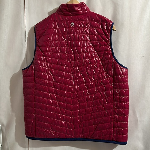 Women’s Vineyard Vines Fuschia Vest with Navy Accents XL - Picture 2 of 4
